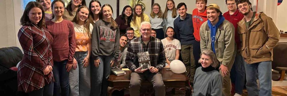 Tory Baucum and John Paul II Fellows at Benedictine College in Kansas.