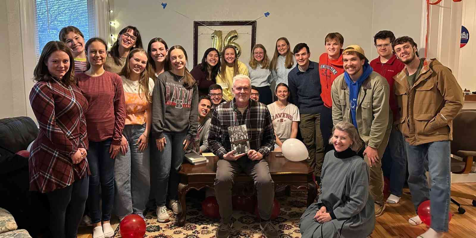 Tory Baucum and John Paul II Fellows at Benedictine College in Kansas.
